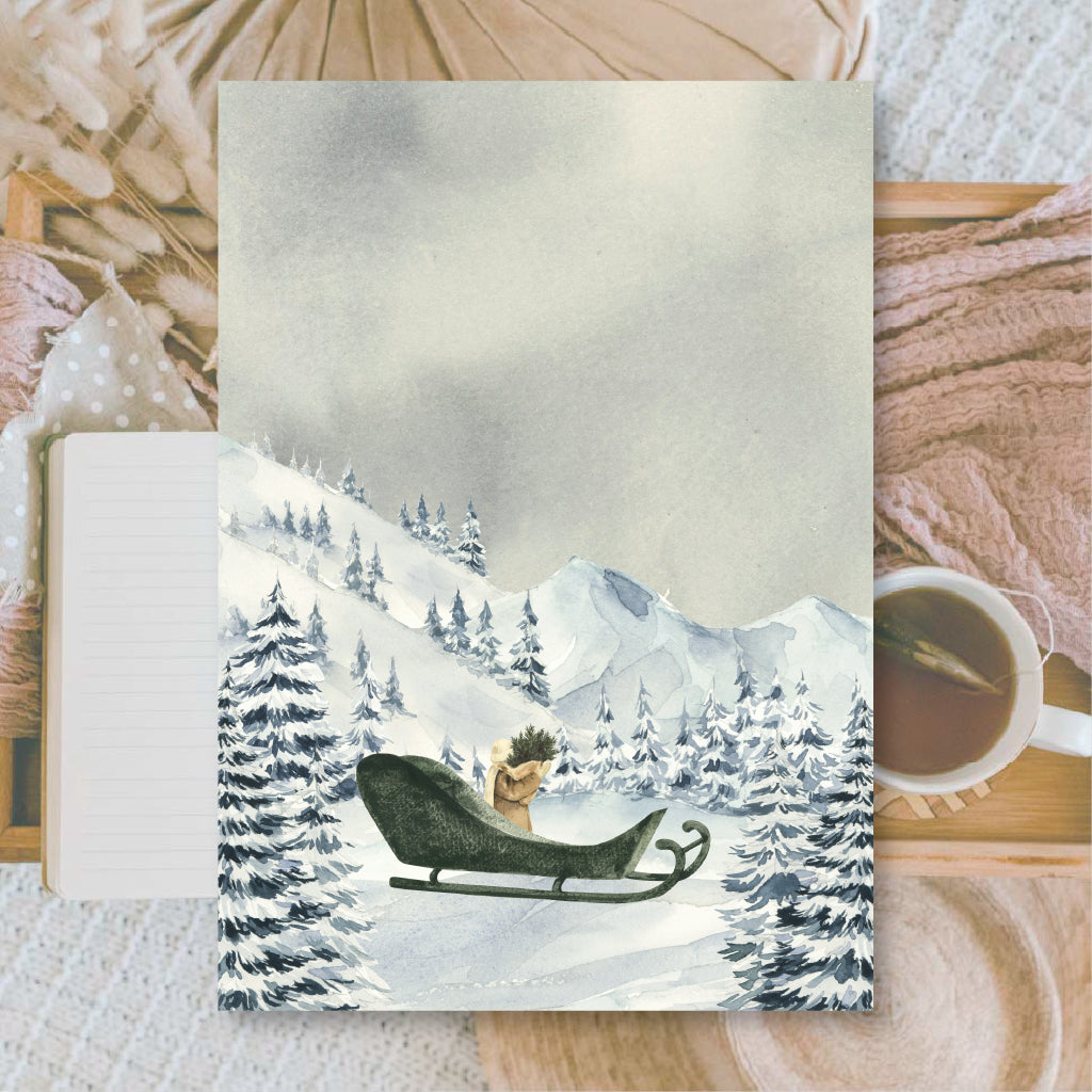 Midnight Forest | Background paper for junk journal | 14,8x21 cm