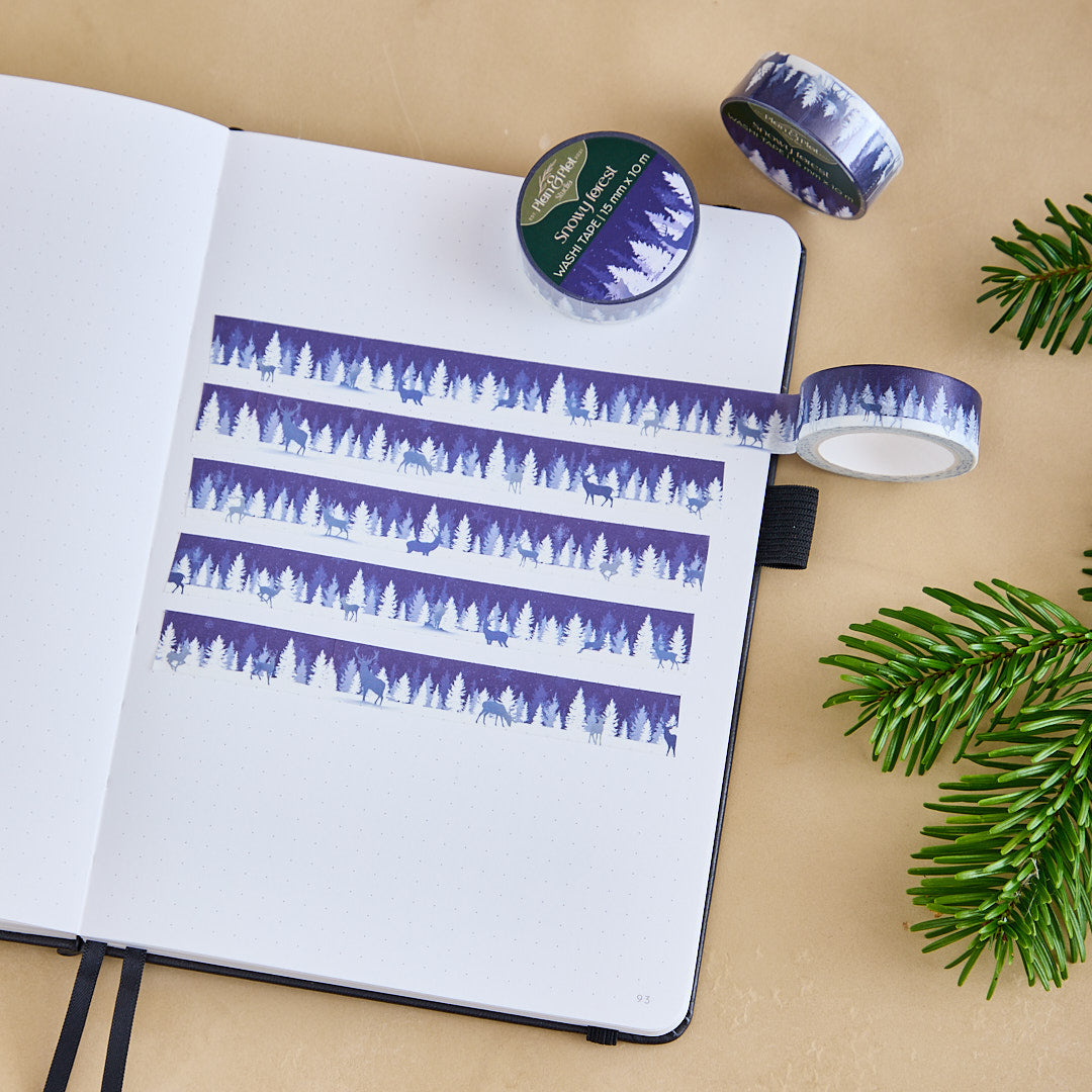 Snowy forest | 15 mm x 10 m | Washi tape