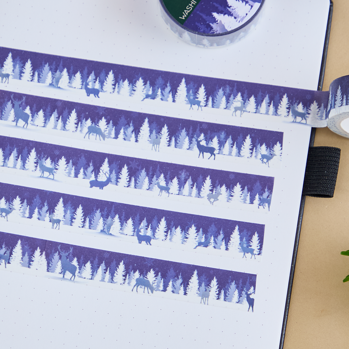 Snowy forest | 15 mm x 10 m | Washi tape