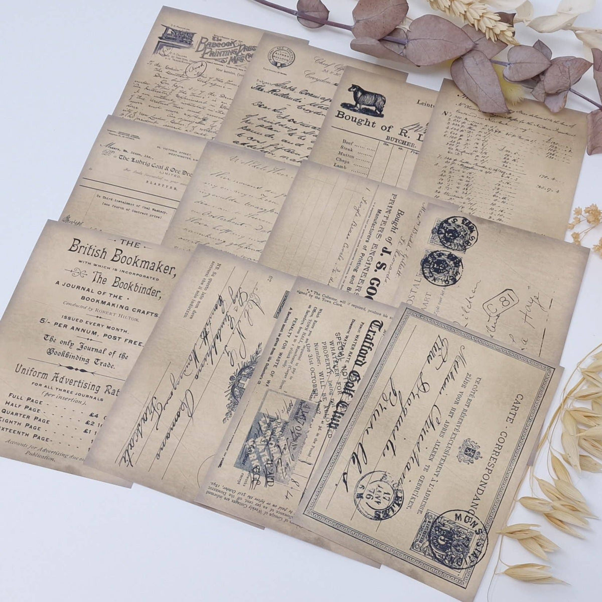 Written records ephemera paper | 7,4x10,5 cm | 3×8 designs