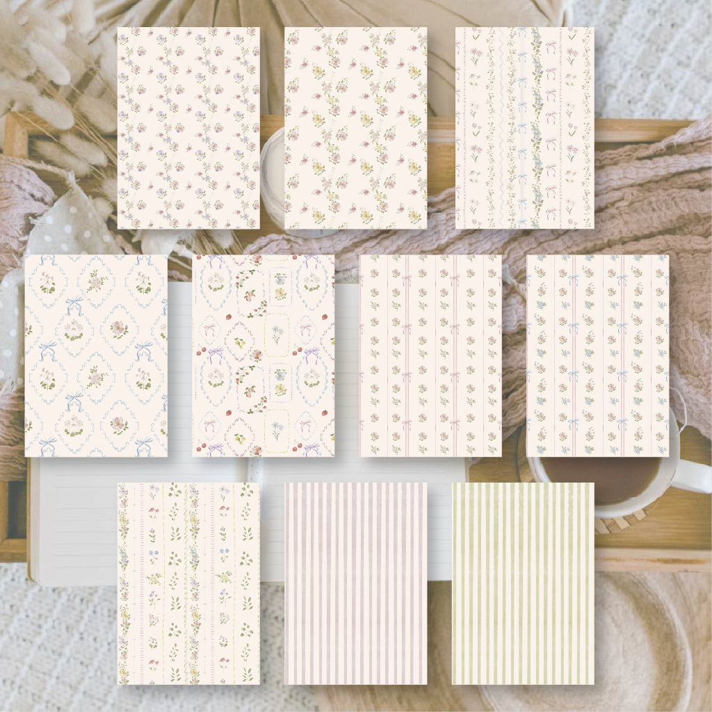 Floral | Background scrap paper | 14,8x21 cm | 2×10 designs