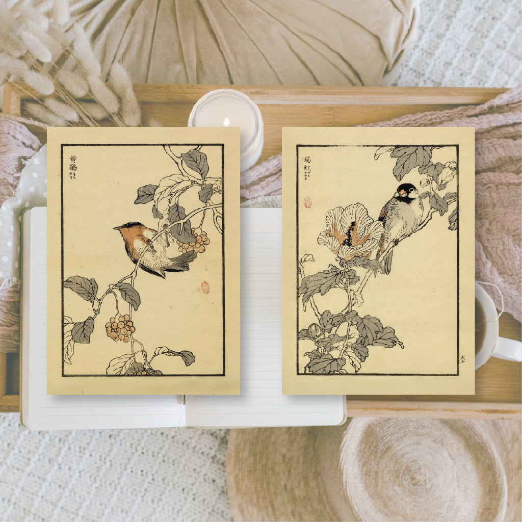Kacho-e | Ephemera paper | 7,4 x 10,5 cm | 3×8 designs