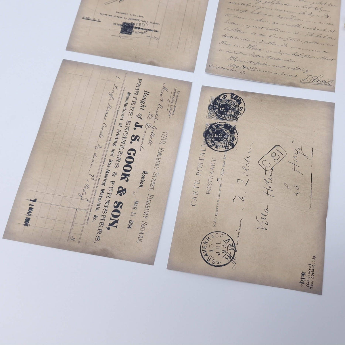 Written records ephemera paper | 7,4x10,5 cm | 3×8 designs