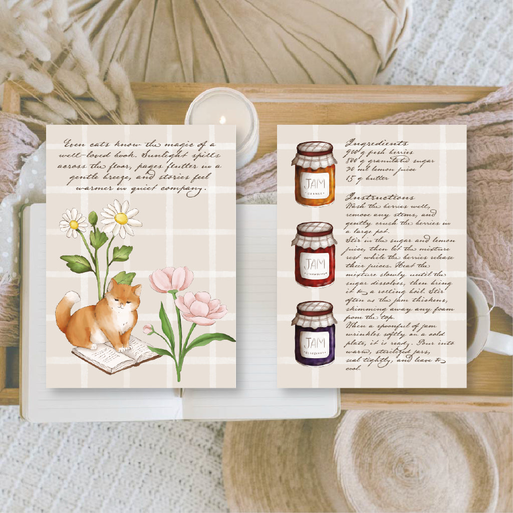 Cottagecore Scrap paper | 7,4 x 10,5 cm | 3×8 designs
