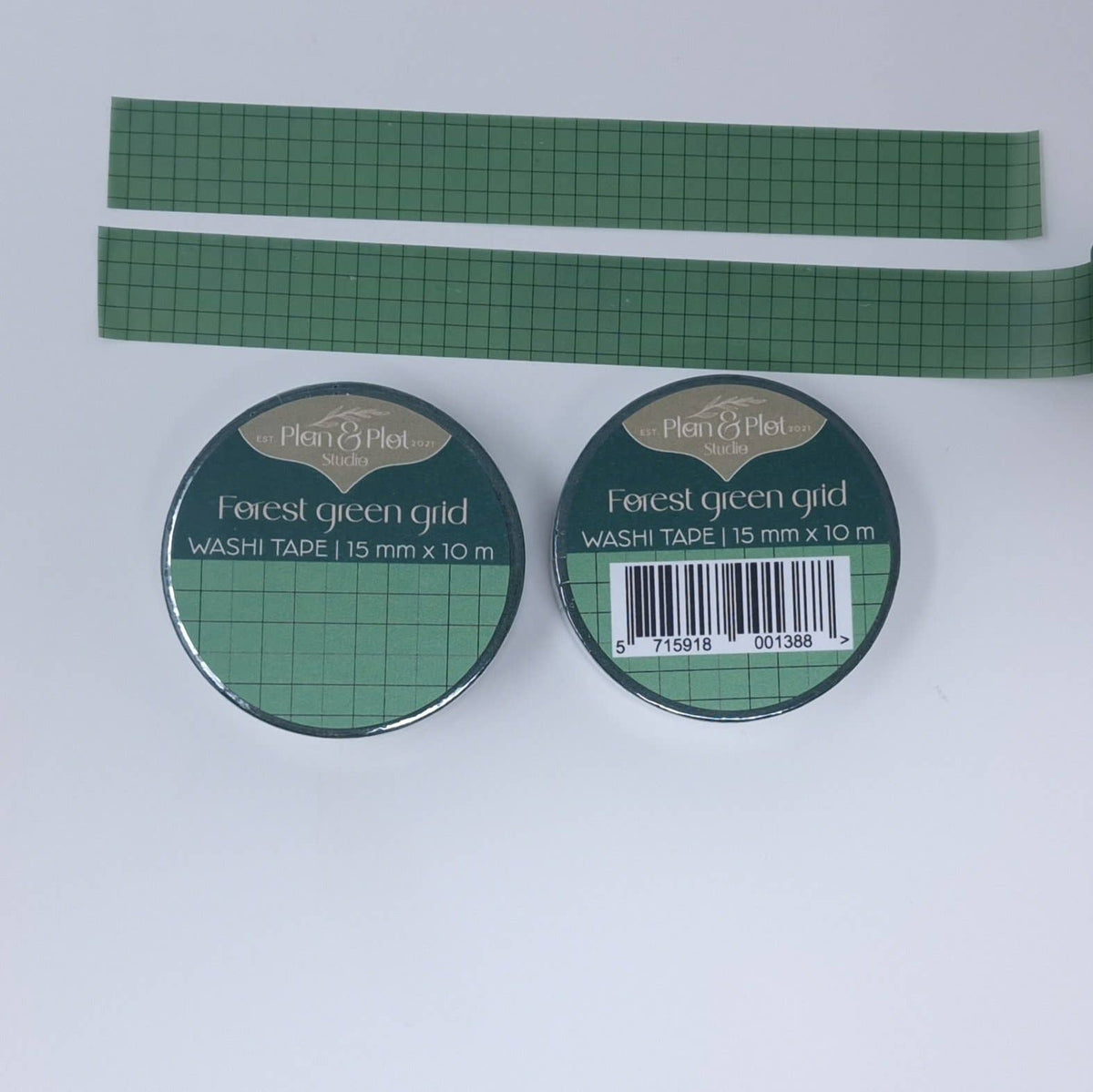 Forest Green Grid | Washi tape