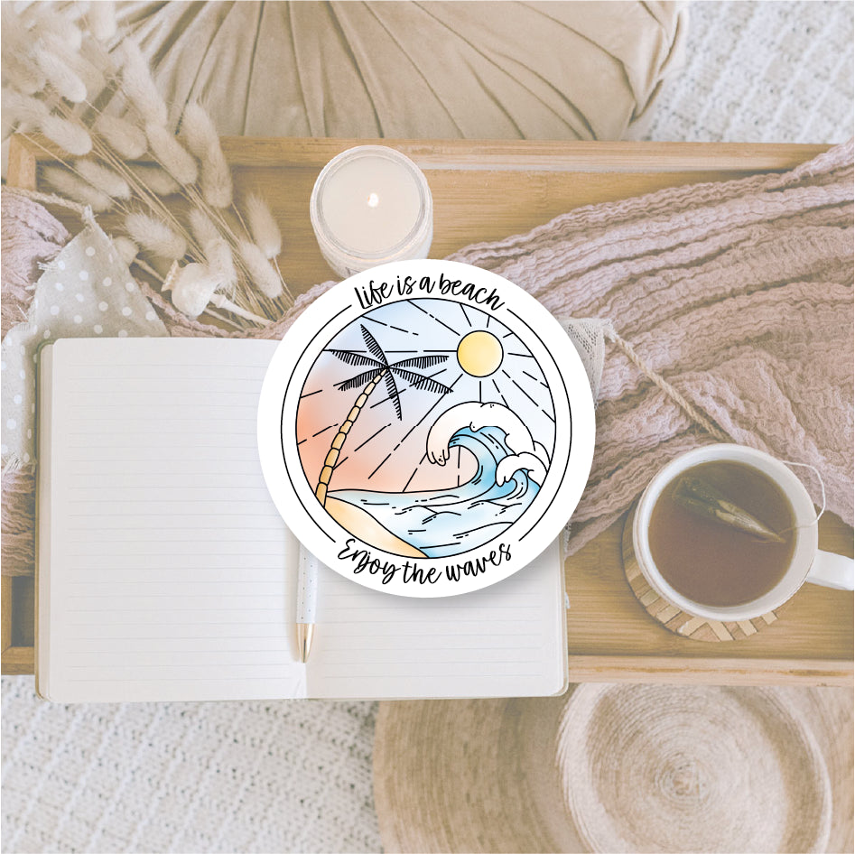 Life is beach | Die cut sticker