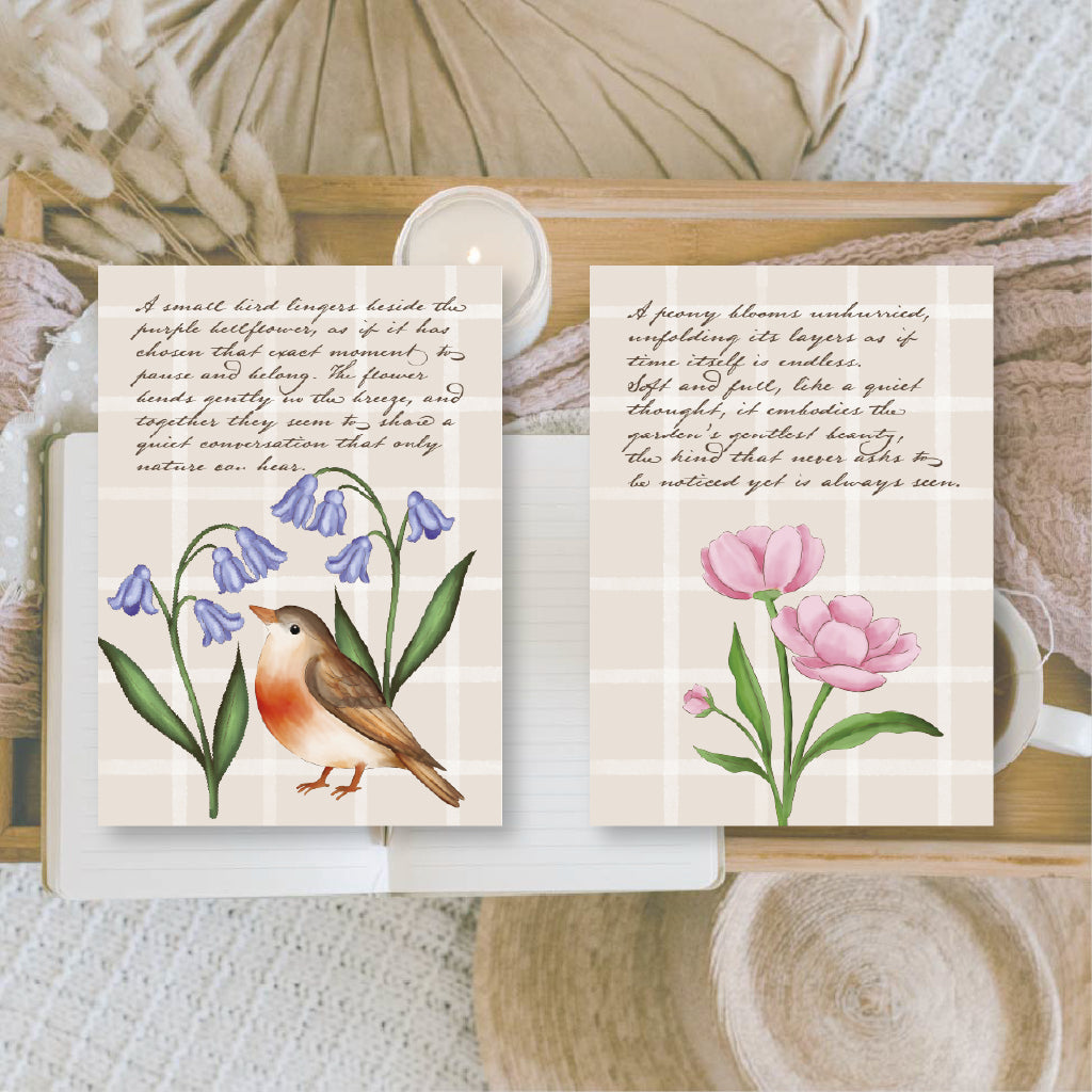 Cottagecore Scrap paper | 7,4 x 10,5 cm | 3×8 designs