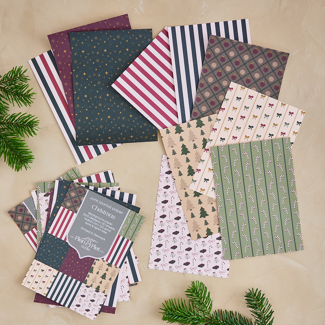 Christmas | Background paper for junk journal | 14,8x21 cm