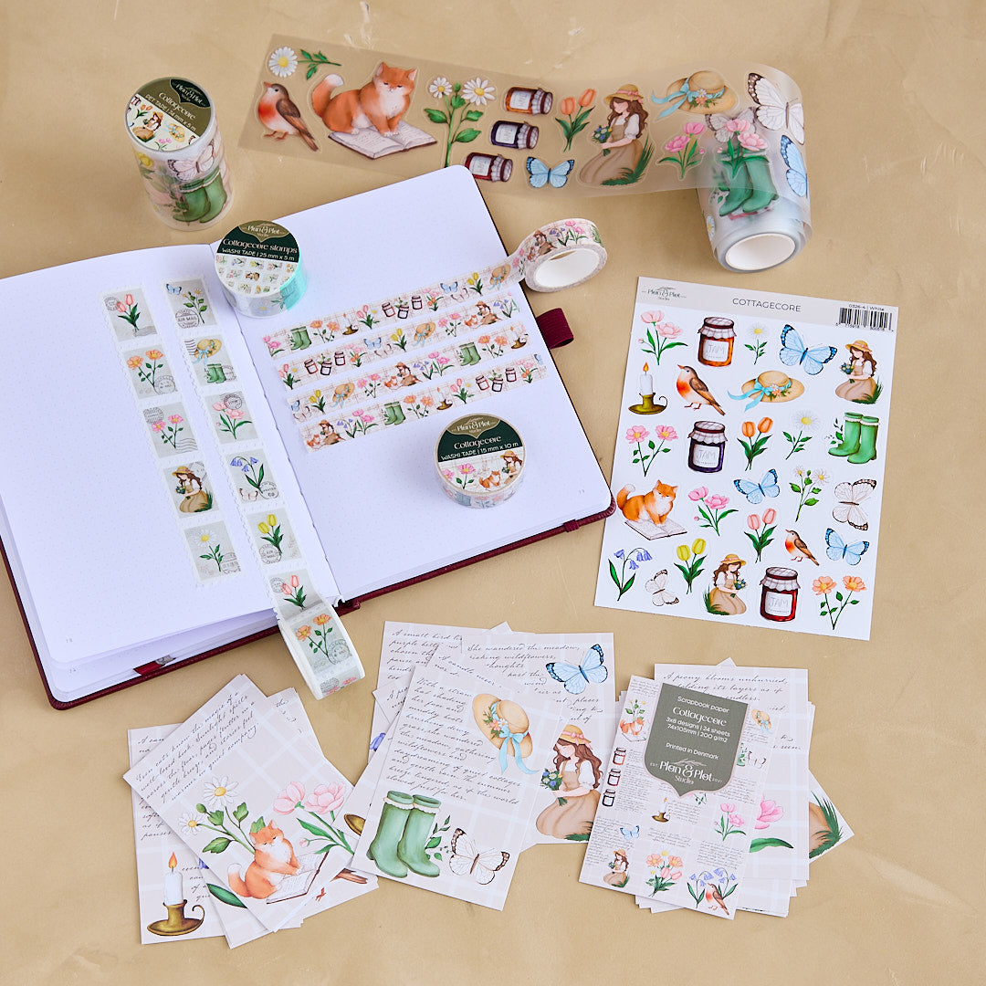 Cottagecore Scrap paper | 7,4 x 10,5 cm | 3×8 designs