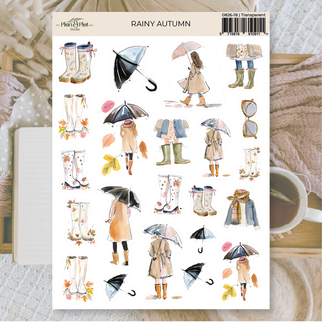 Rainy autumn | Stickers