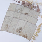 Old diary ephemera paper | 7,4 x 10,5 cm | 3×8 designs