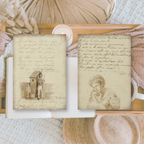Old diary ephemera paper | 7,4 x 10,5 cm | 3×8 designs