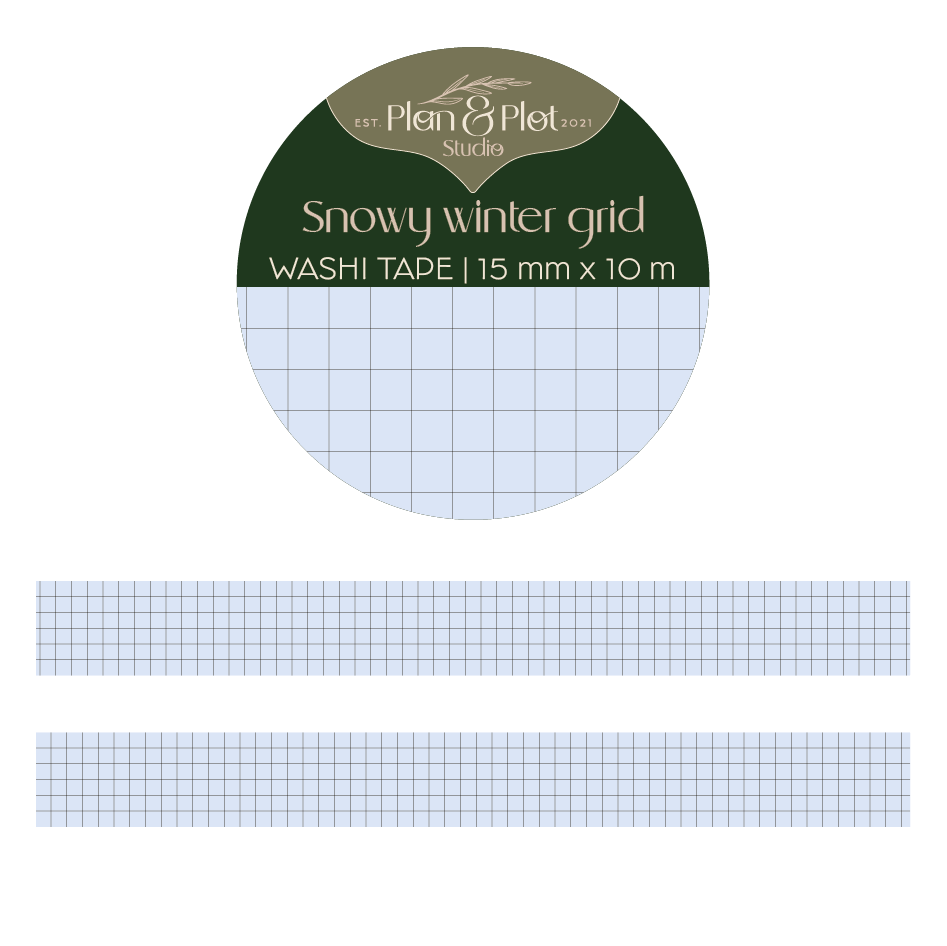 Snowy Winter Grid | Washi tape