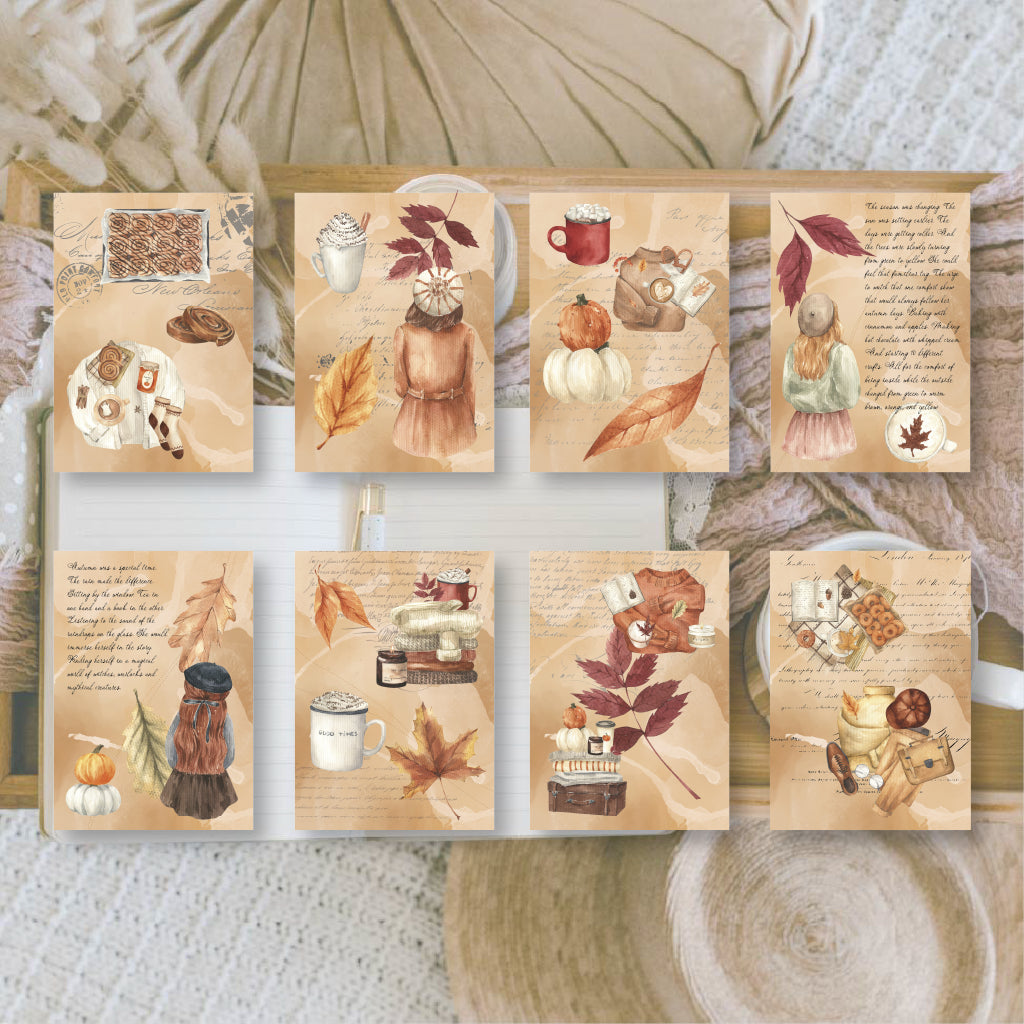 Cozy Autumn paper | 10,5 x 14,8 cm | 3×8 designs