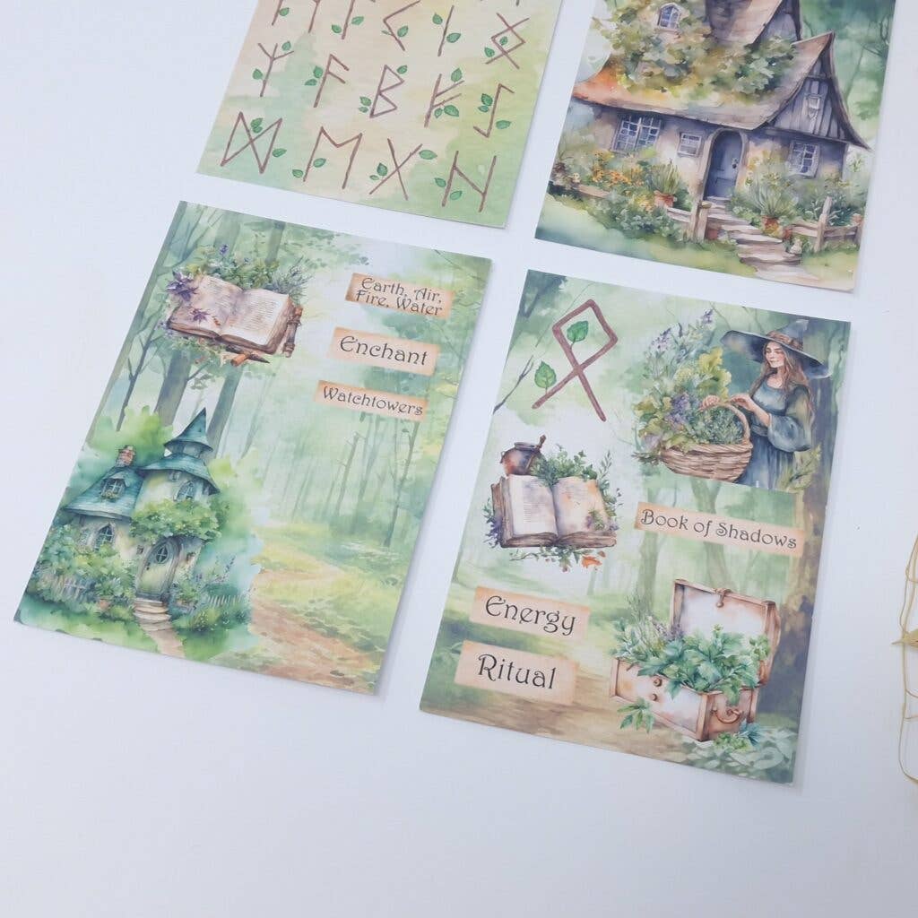 Earth witches Scrap paper | 7,4 x 10,5 cm | 3×8 designs
