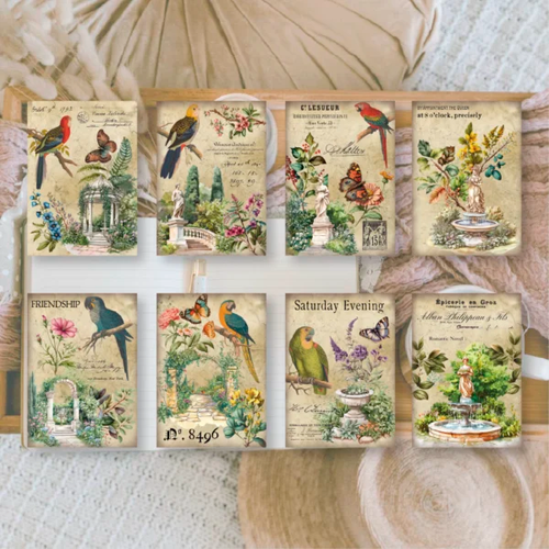 Antique garden Scrap paper | 10,5 x 14,8 cm | 3×8 designs