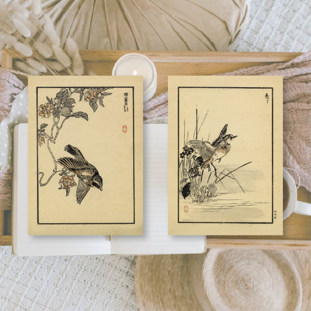 Kacho-e | Ephemera paper | 7,4 x 10,5 cm | 3×8 designs
