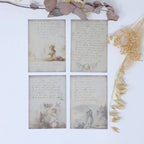 Old diary ephemera paper | 7,4 x 10,5 cm | 3×8 designs