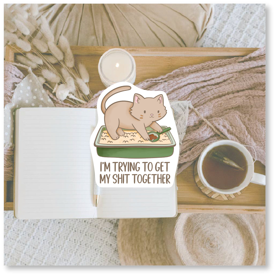 I'm trying | Die cut sticker